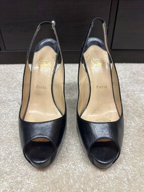 Christian Louboutin Platform Peep Toe Pumps